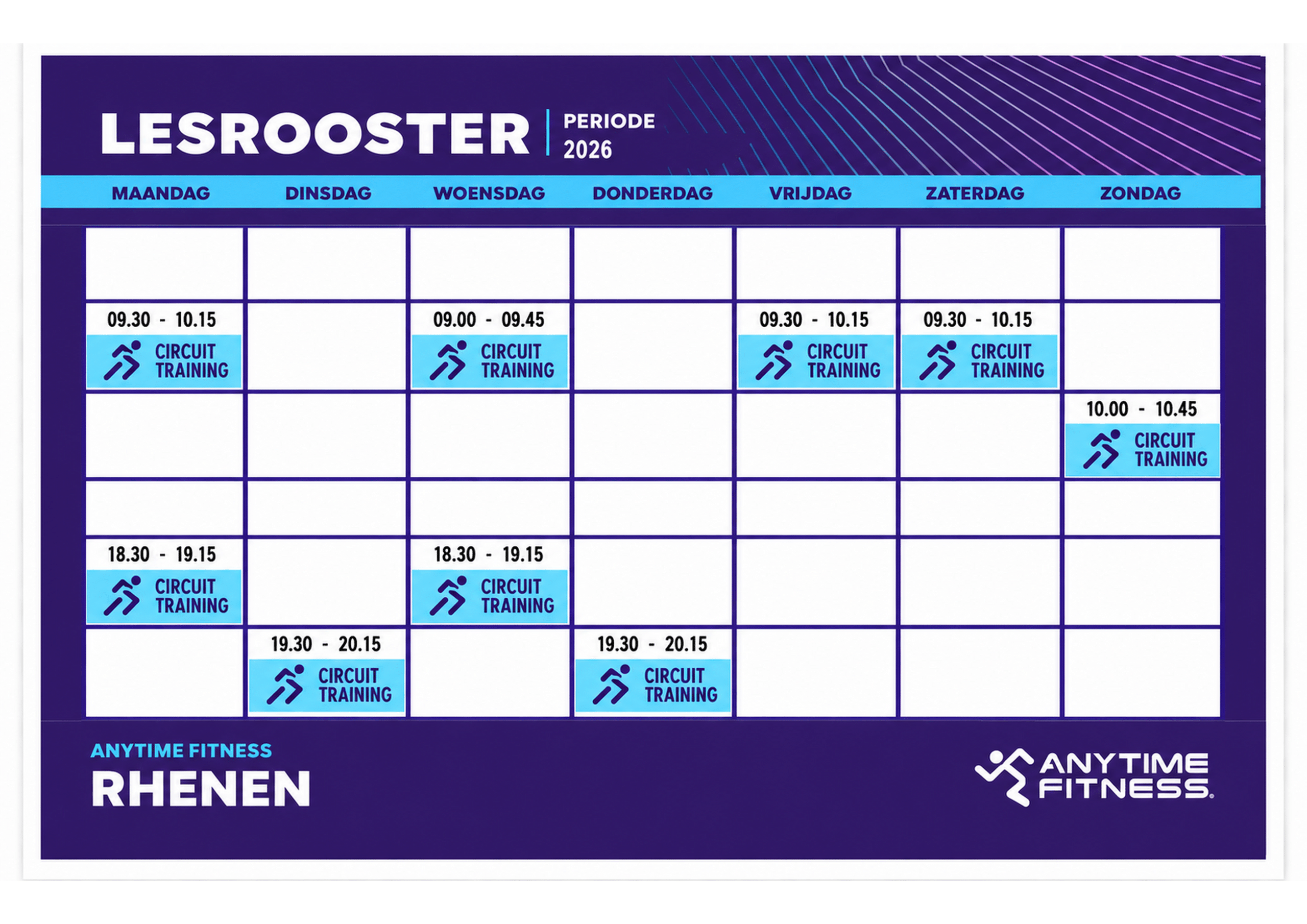 Group lesson schedule